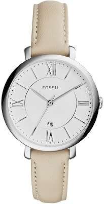 Fossil Jacqueline White Dial Ladies Leather Watch