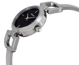 DKNY Black Dial Stainless Steel Bracelet Ladies Watch