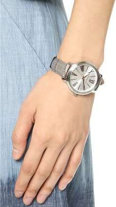 MICHAEL KORS Hartman Silver Dial Ladies Leather Watch