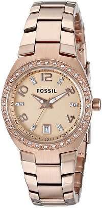 Fossil Women's Glitz Rose-Gold Stainless-Steel Watch