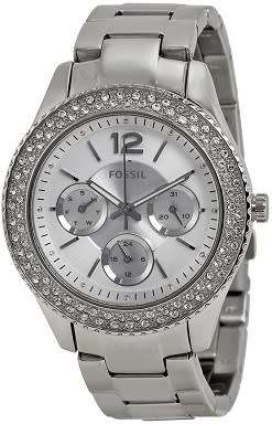 Fossil Stella Woman's Silver Dial Stainless Steel Watch