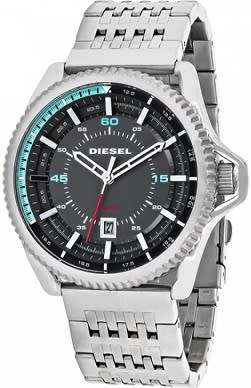 Diesel Men's Rollcage Silver Stainless-Steel Quartz Watch