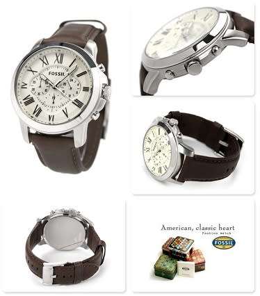 Fossil Men's Grant Brown Leather Chronograph Watch