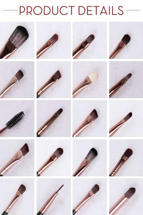 ROSALIND 20Pcs Makeup Brushes Set - 4 Color Sets Available