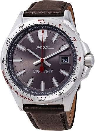 FERRARI Scuderia Pilota Grey Dial Men's Watch - BRAND NEW