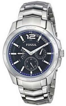 ## NEW ARRIVAL ##  BRAND NEW - FOSSIL Men's Silver Chronograph Watch - Very Elegant !!