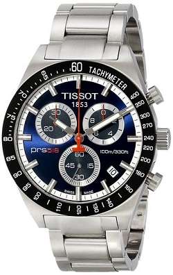 TISSOT PRS516 Men's Silver Swiss Chronograph Stainless Steel Watch - New in Box !!