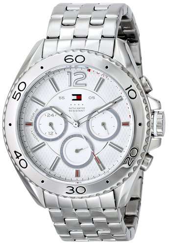 ## NEW ARRIVAL ##  Tommy Hilfiger Mens Silver Stainless Steel Chronograph Watch - MUST HAVE !!