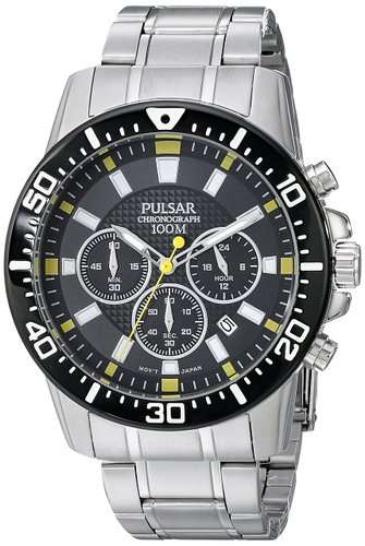 ## First on BoB ##  Pulsar Men's Chronograph Silver Stainless Steel Watch - Stylish