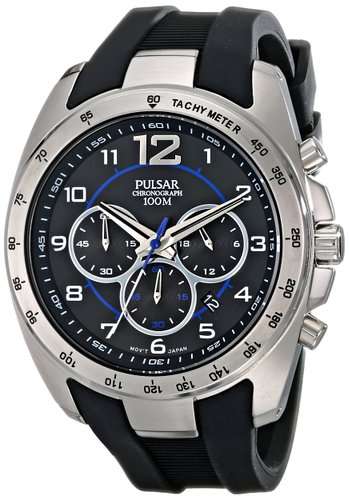 ## New Arrival ## Pulsar Men's Black Dial Chronograph Watch - ROBUST !!