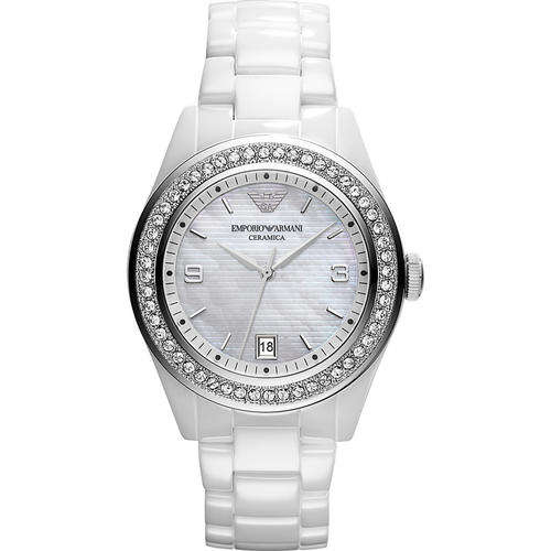 ## MUST HAVE ## Emporio Armani Woman's White Ceramic Watch - ELEGANT !!