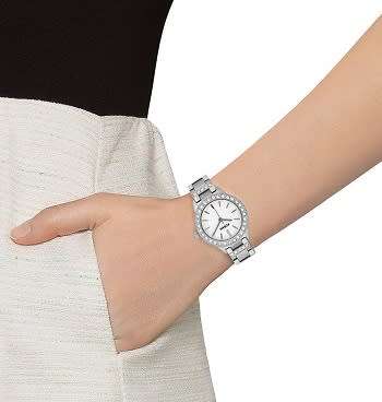 FOSSIL Glitz White Dial Stainless Steel Ladies Watch - BRAND NEW