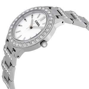 FOSSIL Glitz White Dial Stainless Steel Ladies Watch - BRAND NEW