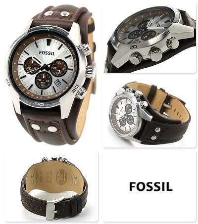 FOSSIL Coachman Chronograph Cuff Leather Men's Watch - 3 Colors - LOCAL STOCK - BRAND NEW