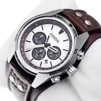 FOSSIL Coachman Chronograph Cuff Leather Men's Watch - 3 Colors - LOCAL STOCK - BRAND NEW