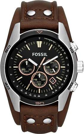 FOSSIL Coachman Chronograph Cuff Leather Men's Watch - 3 Colors - LOCAL STOCK - BRAND NEW