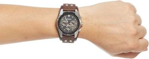 FOSSIL Coachman Chronograph Black Dial Brown Leather Men's Watch - BRAND NEW