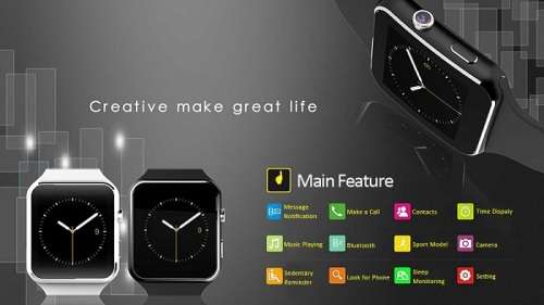 X6 Smart Watch Phone for Android and iOS - Support SIM + SD Card - Black - BRAND NEW