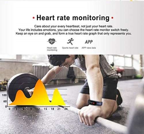 M3 Fitness Bracelet I Monitor Heart Rate, Blood Pressure, Blood Oxygen, Calories - Blue Color