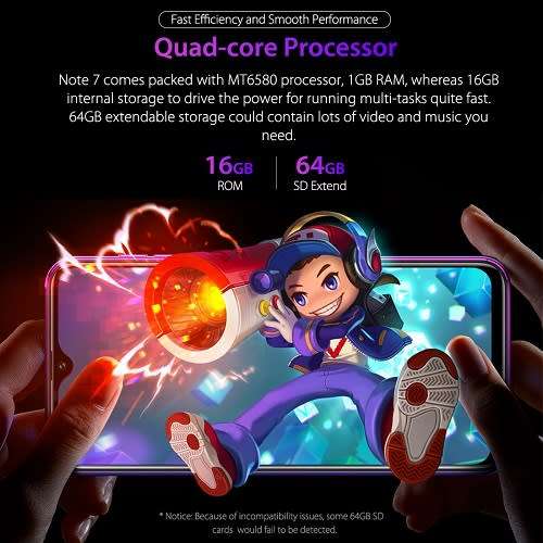 Ulefone Note 7 Smartphone I 4 Cameras I FREE SHIPPING