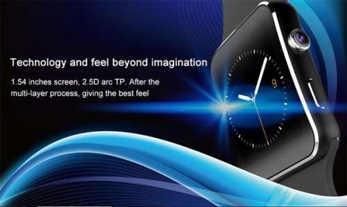 X6 Smart Watch Phone for Android and iOS - Support SIM + SD Card - Black - BRAND NEW