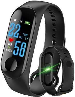 M3 Fitness Bracelet I Monitor Heart Rate, Blood Pressure, Blood Oxygen, Calories - Blue Color
