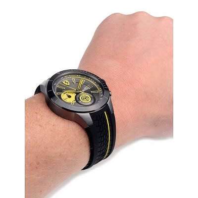 FERRARI Men's Red Rev Chronograph Black Dial Stainless Steel Watch - BRAND NEW