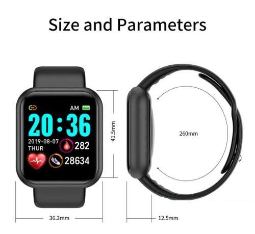 D20 Bluetooth Fitness Bracelets - Heart Rate,Blood Pressure,Pedometer,Sports Modes