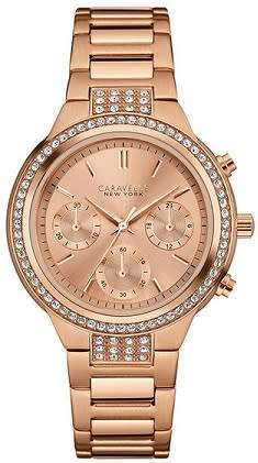 CARAVELLE BY BULOVA New York Women`s Rose Gold Tone Stainless Steel Watch
