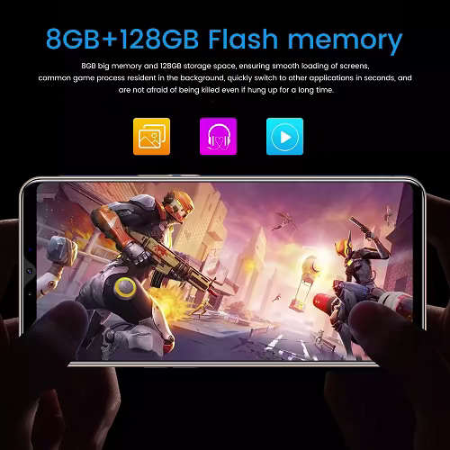 P43 Max Smart Phone 6.3 Inch, Android 10, Dual Sim - FREE Screen + Phone Cover + Earphones !!