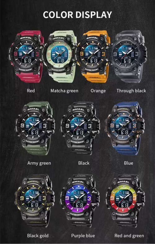 SMAEL 8049 Men`s Multi Function Sports LED Wristwatch - 4 Colors Available