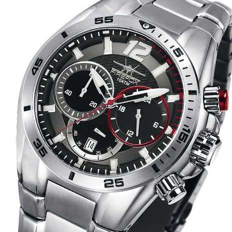 Firefox Skywolf Stainless Steel Men`s Chronograph Watch : FFS200-102b