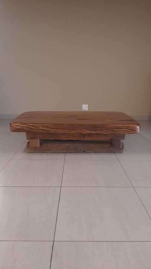 ****VERY HEAVY SOLID RAILWAY SLEEPER COFFEE TABLE - SEE DESCRIPTION  FOR SPECIFIC DETAILS - ****