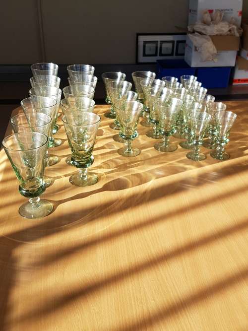 ****MIXED GLASSWARE (WINE) MADE BY NGWENYA GLASS FACTORY SWAZILAND****