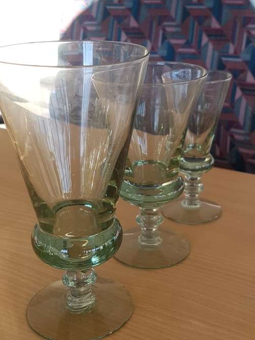 ****MIXED GLASSWARE (WINE) MADE BY NGWENYA GLASS FACTORY SWAZILAND****