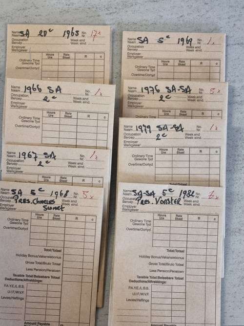 ****ASSORTMENT SA COINS 1960 UP TO 1982 MAINLY 1-2 AND 5C****