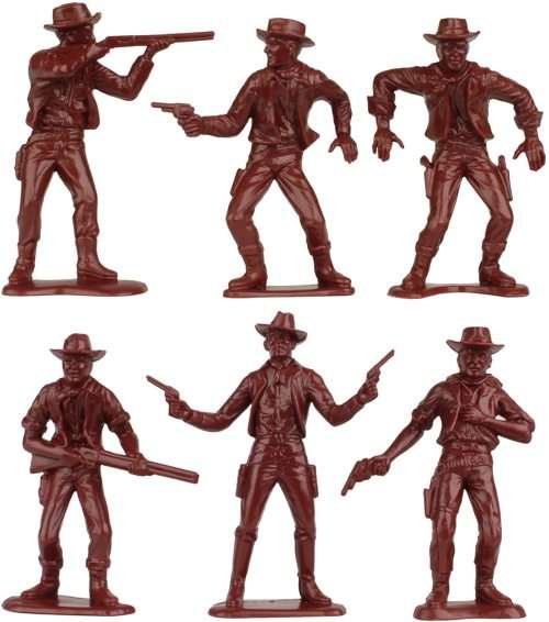 TimMee Cowboys and Indians Plastic Figures: 40pc Playset - Made in USA