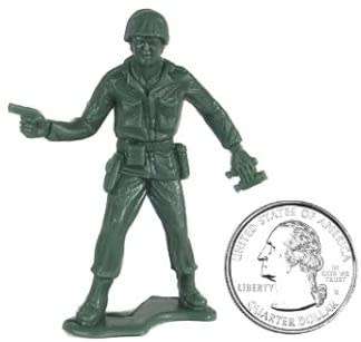 TimMee Plastic Army Men - Green vs Tan 100pc Toy Soldier Figures - Made in USA