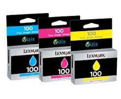 Original LEXMARK 100 Colour Set (C,M,Y)
