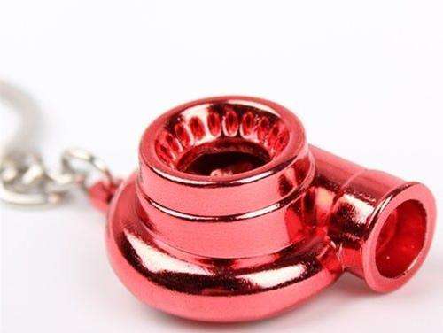 Red Chrome Turbo Keyring - Metal *FREE POSTAGE