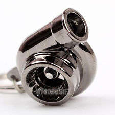Black Chrome Turbo Keyring - Metal *FREE POSTAGE