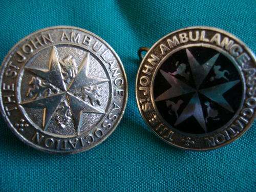 2 X ST JOHN AMBULANCE BADGES