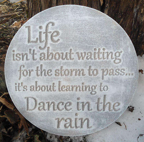 Outdoor Wall/garden Decor Plaque- Dancing in the Rain... Wall Hanging