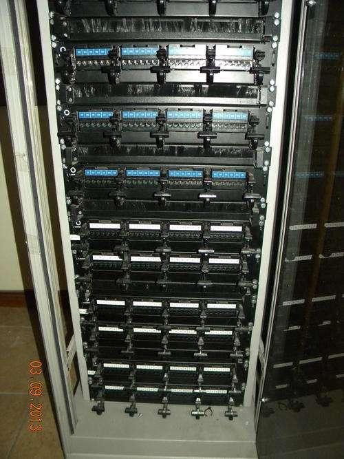 Advanced Cabling 47U Server Rack Cabinet, with RJ45 patch connectors