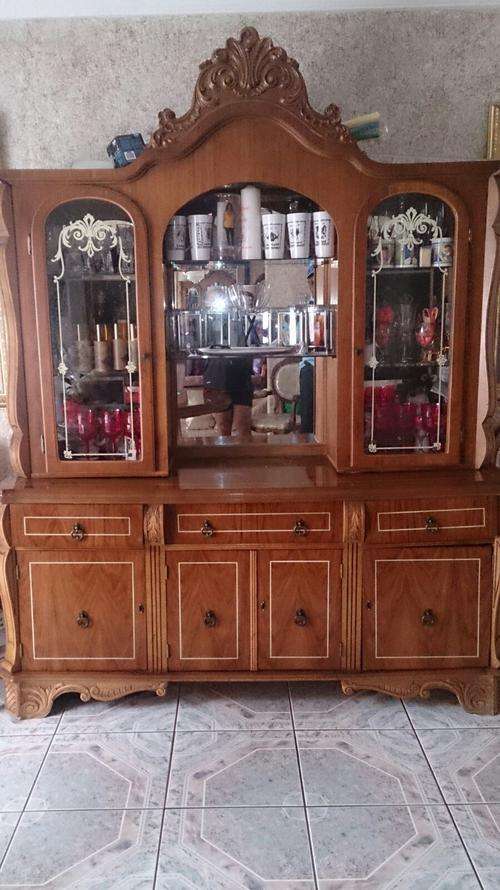 Umbuya wood, 2 piece Antique cabinet +- 19years old