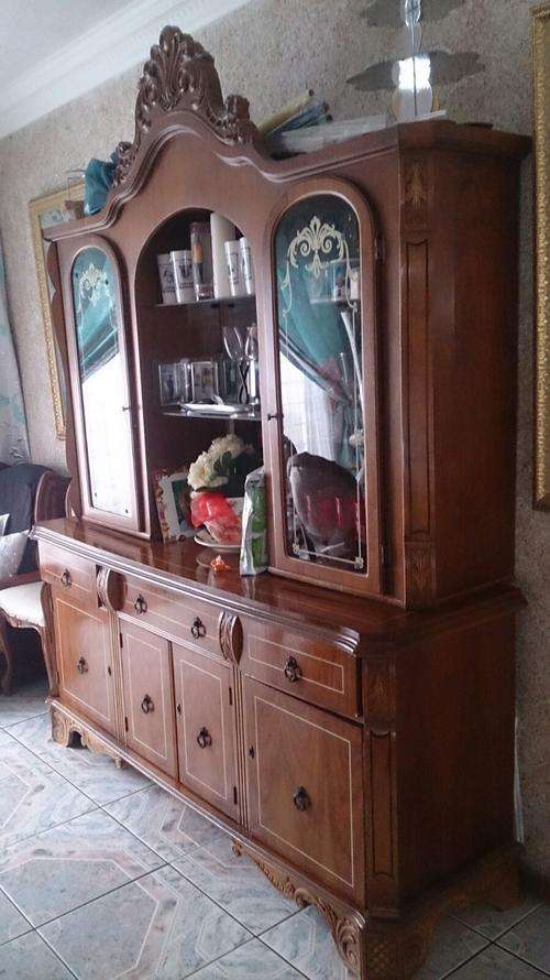 Umbuya wood, 2 piece Antique cabinet +- 19years old