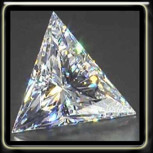 SPARKLING 1.43ct DIAMOND WHITE TRILLION CUT 6mm VVS FLAWLESS.