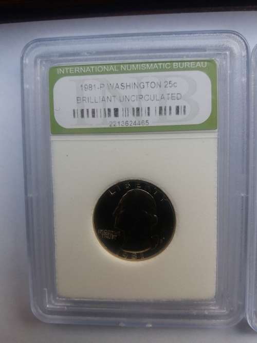 " INB COINS " USA 1981 PRESIDENT WASHINGTON 25c,