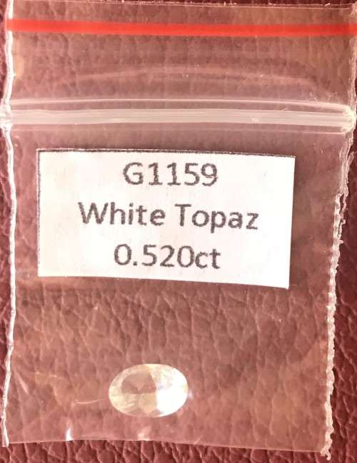 DIAMOND WHITE TOPAZ, 5 x 0.520ct  BRILLIANT MATCHING OVALS..