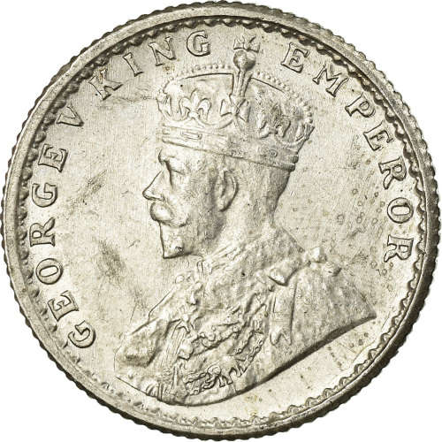 1936 SCARCE INDIA 1/4 RUPEE, SILVER. FINE CONDITION.